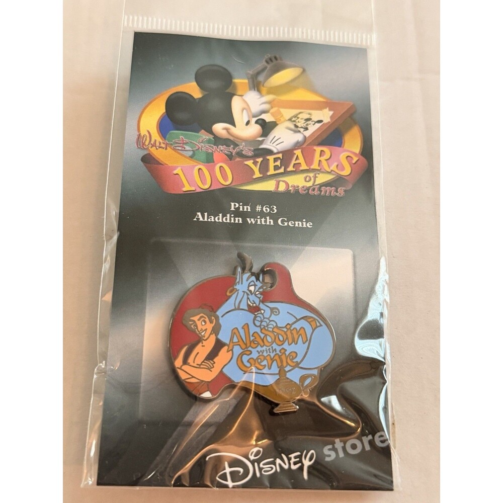 Disney 100 Years of Dreams Pin Series "ALADDIN WITH GENIE" #63, NEW